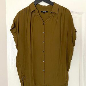 Madewell Central Drapey Shirt in Spiced Olive